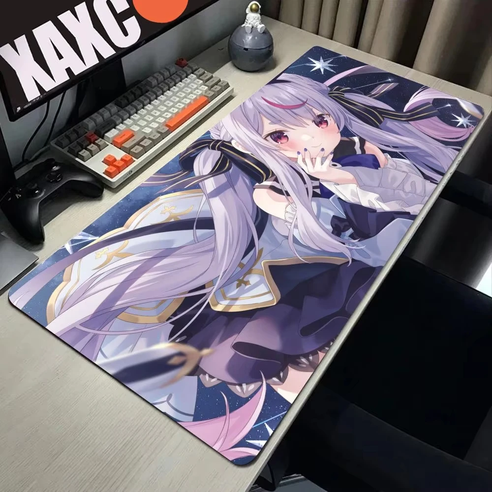 أنيمي فتاة VTuber VSPO ماوس كبير XL XXL لوحة المفاتيح حصيرة مكتبية ملحقات ألعاب الكمبيوتر لوحة الماوس HYBXAXC LockEdge سجادة ضد الإنزلاق
