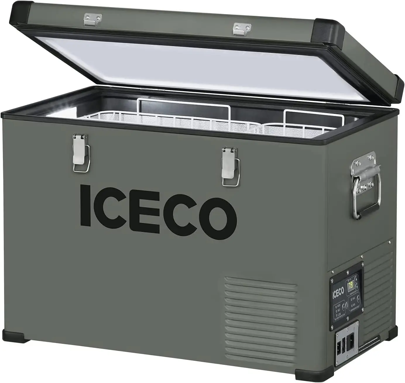 ICECO VL45 Portable Refrigerator with SECOP Compressor, 45 Liters Platinum Compact Refrigerator, DC 12/24V, AC 110-240V, 0℉