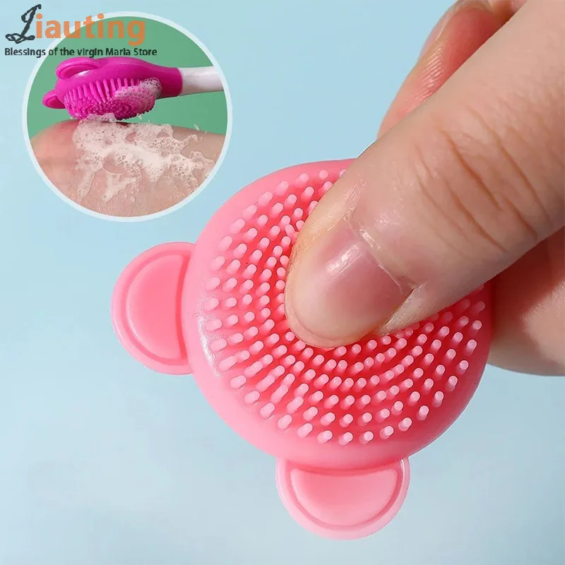 2w1 Silikonowa szczoteczka do oczyszczania twarzy i aplikacji maseczek, szpatułka do głębokiego oczyszczania, złuszczająca, do usuwania zaskórników, pielęgnacji porów i skóry twarzy