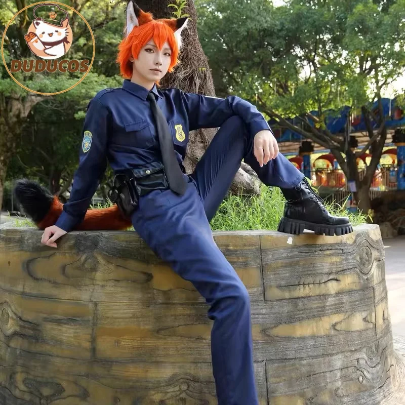 

Никк Косплей Костюм Фильм【S-2XL】DUDU-R Мужская Черная Полицейская Униформа Костюм Зоопарк Косплей Костюмы Лисы Плюс Размер