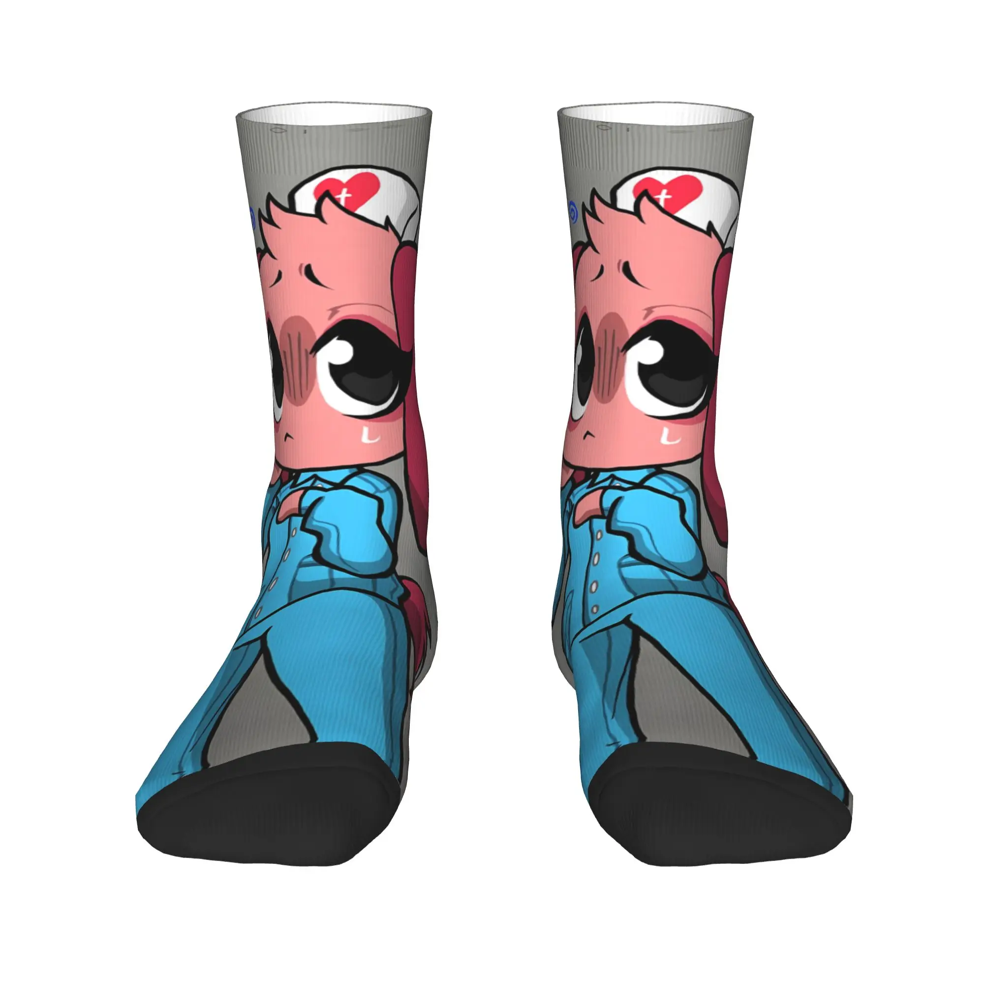 Animal Hospital Nurse Dog Pose Cartoon Socks Autumn Stockings Unisex Men Medium Soft Socks Printed Skateboard Anti Skid Socks