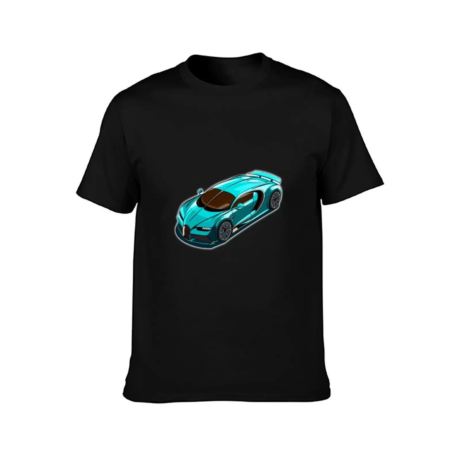 turquoise fantasy sports car - Different logo size, position, color? Email me - T-Shirt Fashion Letter Print T-Shirt