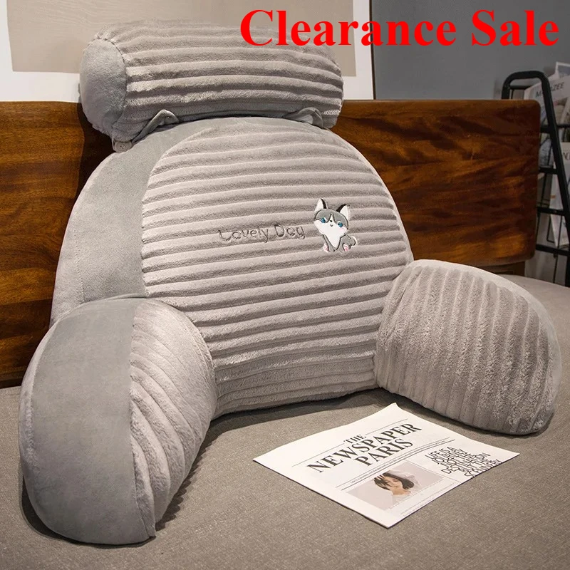 

New fluffy striped cartoon waist sofa throw pillow cushion bed reading bed waist pad