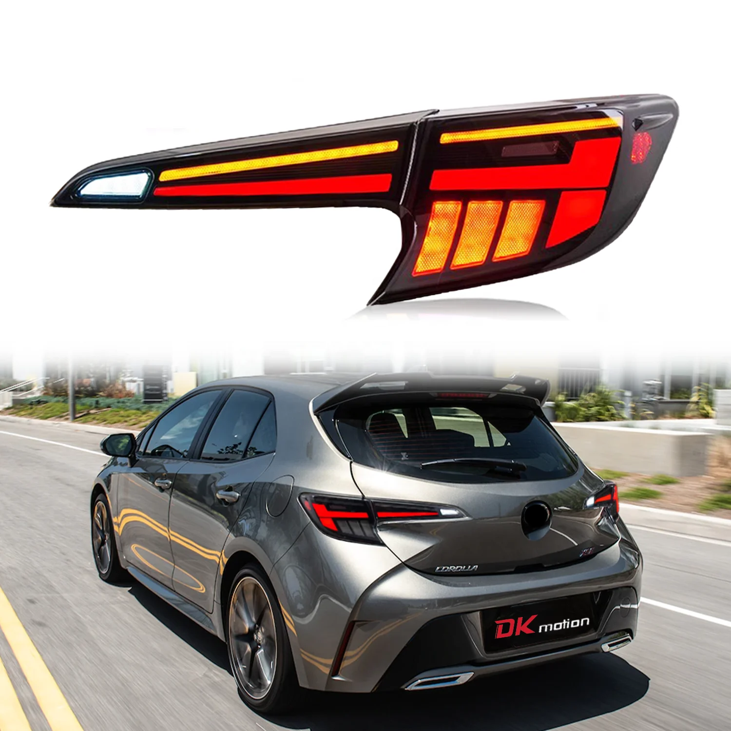 Dk motion LED Back Lamp For  GR Corolla Sedan 2019-2024 Year Dynamic animation LED Rear Lights Car Taillight Assembly