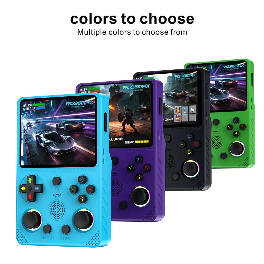 Genuine]Newest Handheld Game Console RG36 Max 3.5'' HD Screen 64G