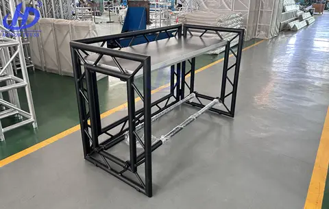 फोल्डेबल और ऊंचाई समायोज्य एल्यूमीनियम डीजे बूथ स्टेज असेंबली नाइट क्लब छत मोबाइल डीजे टेबल 10 best sales डीजे टेबल - №9