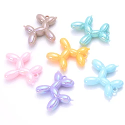 10Pcs 44x45mm Fashion Cartoon Balloon Dog Acrylic Pendant For Charm Jewelry Making DIY Necklace Bracelets Keychain Accessories