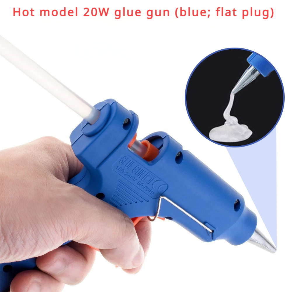 Hot Silicone Gun Temperature Heater Mini Electric Heat Gun Melt Glue Grafting Repair Tool Suitable for 7mm*100mm Glue Stick