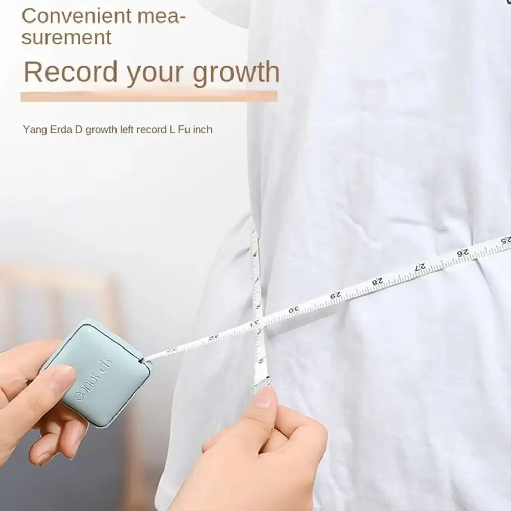 NUOVO metro a nastro quadrato in PU mini pulsante multifunzionale nastro di misurazione strumenti di misurazione del corpo nastro morbido di misurazione del corpo