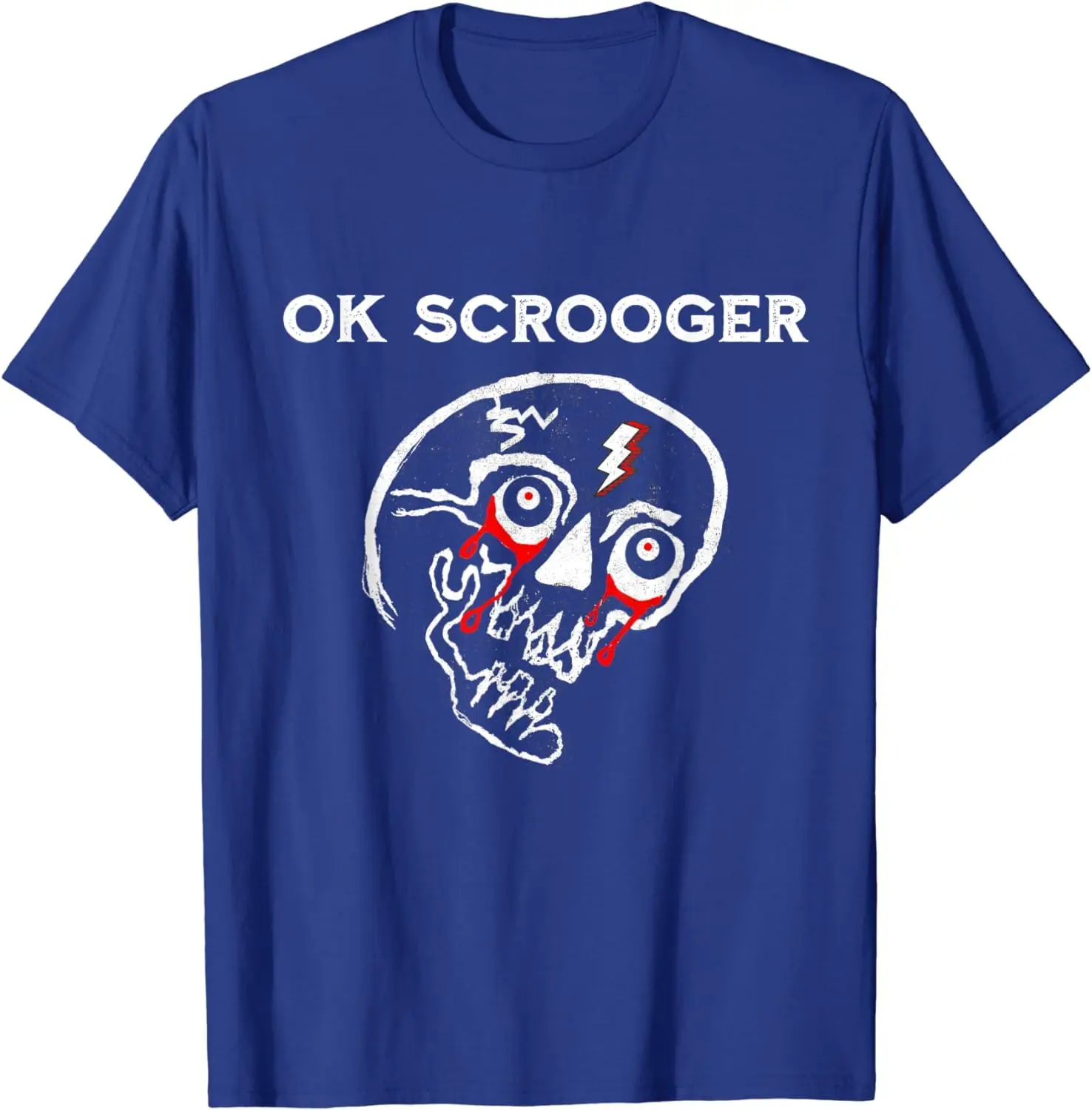 OK Scrooger Christmas Scrooge OK Boomer Dad Joke Crazy Skull T-Shirt Anime Graphic T-shirts For Men Clothing Women Tees Y2K Tops