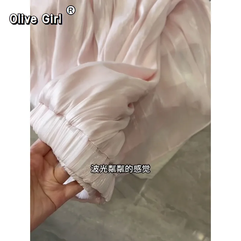 

Розовая юбка, струящаяся легкая полублестящая длинная стильная юбка с ощущением провисания, летняя темпераментная длинная юбка феи с высокой талией