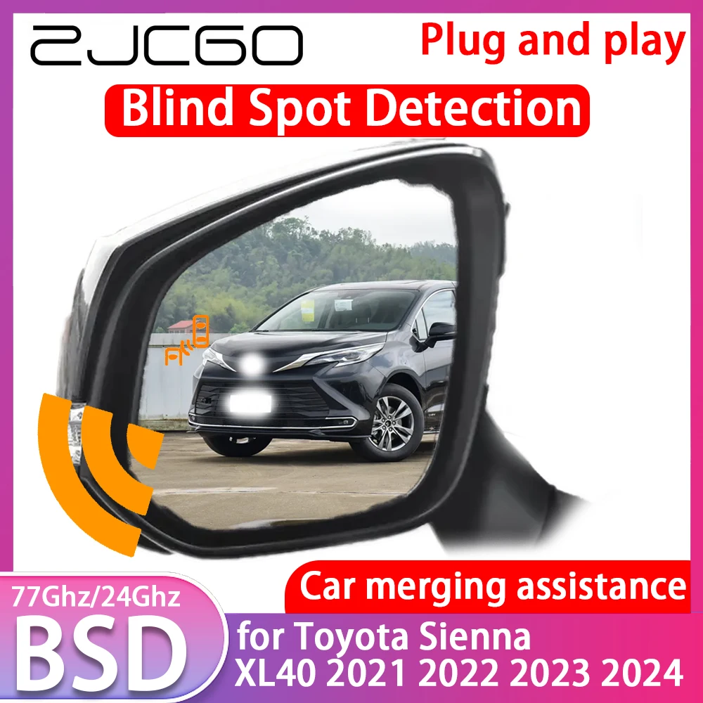 ZJCGO for Toyota Sienna XL40 2021 2022 2023 2024 Blind Spot Detection Car BSD BSA BSM System Driving Warning Radar Alert Mirror