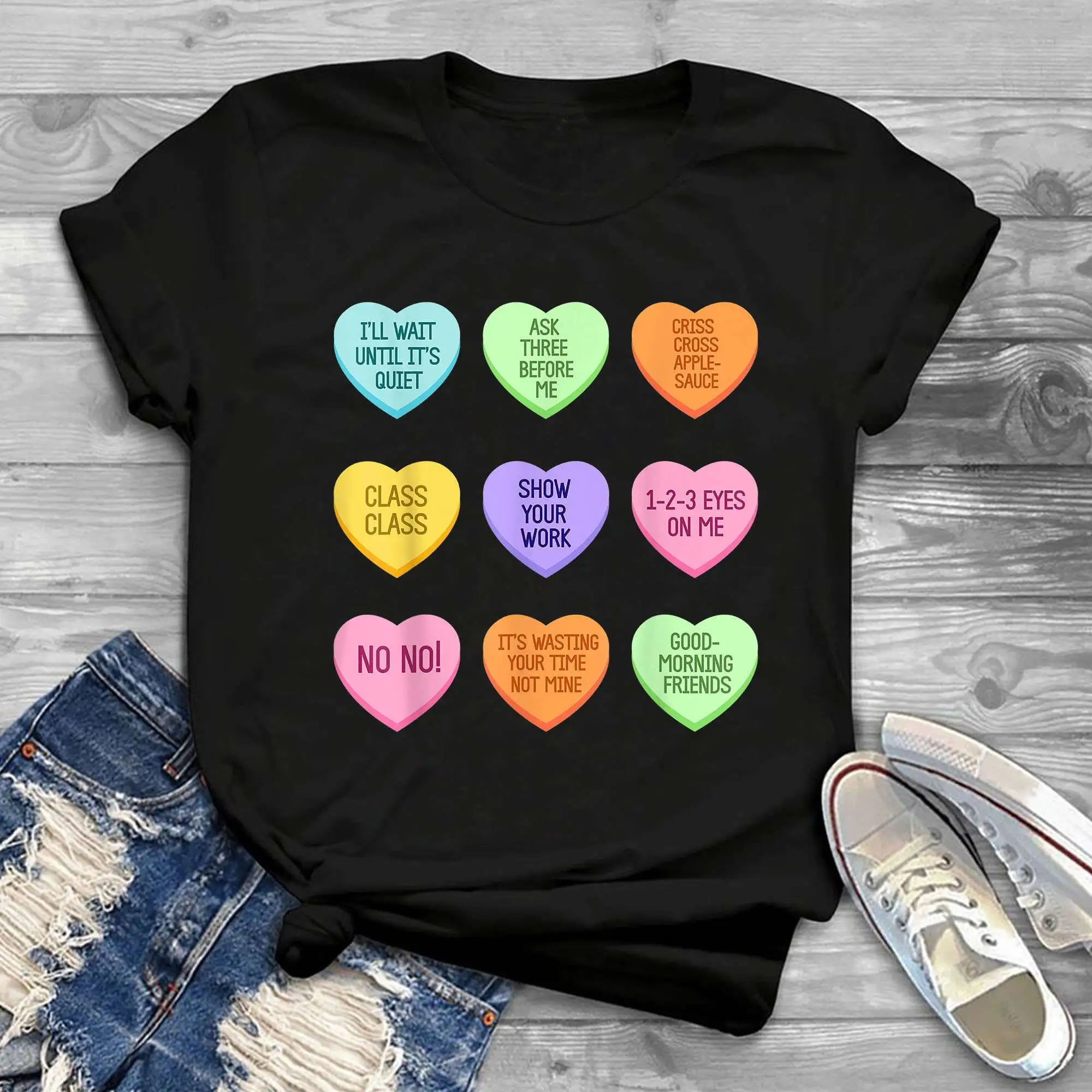 Teacher Valentines Day Funny Conversation Hearts School T Shirt Valentine For