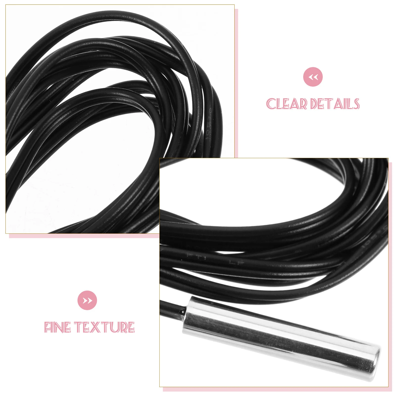 

3Pcs Temp Sensor Thermistor Probe High Accuracy Waterproof Long Length Easy Setup Usage Temp Sensor Long Thermistor