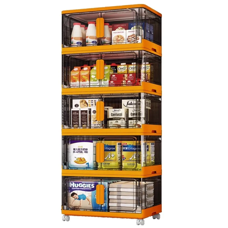 

Home bedroom foldable storage cabinet, no need to install baby clothes