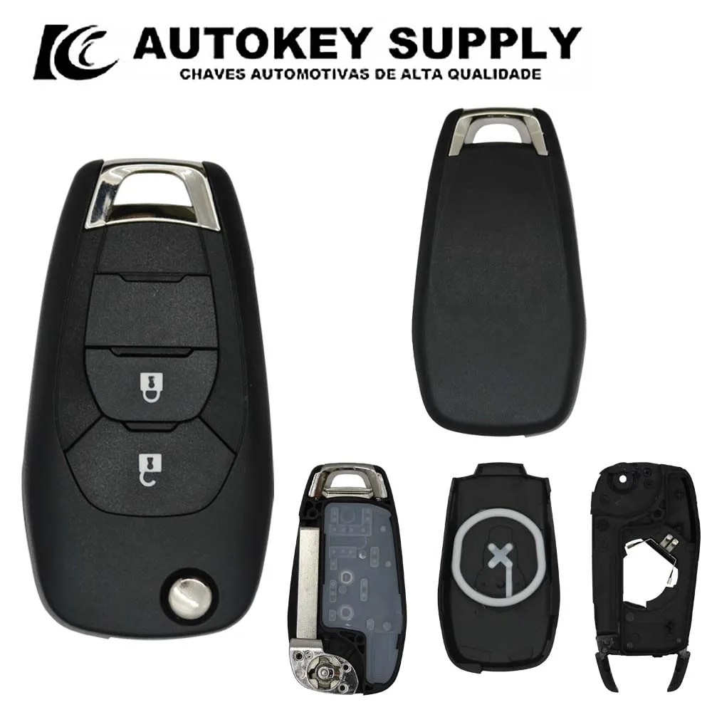 Autokeysupply AKGMF123 New Replacement Remote Flip Key Shell 2B For Chevrolet