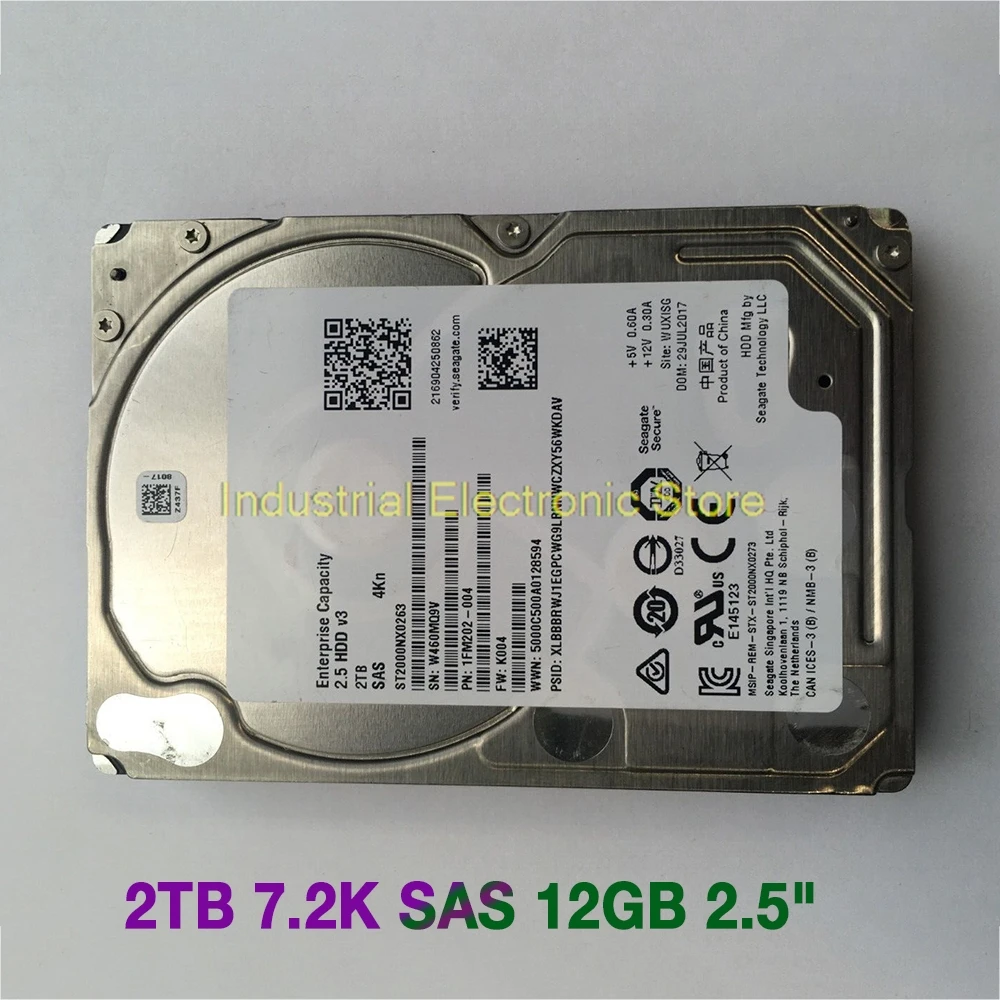 For Dell WPJ4T 2TB 7.2K SAS 12GB 2.5