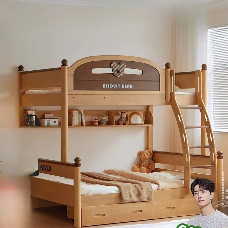 

Home all solid wood children's bed bunk bunk high and low beds do not disturb each other child and mother thickened