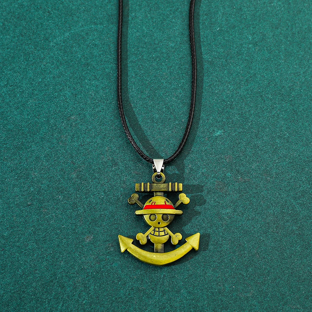 

Anime Retro Ship Anchor Pirate Pendant Necklace for Men and Women Punk Personalized Jewelry Accessories Gift