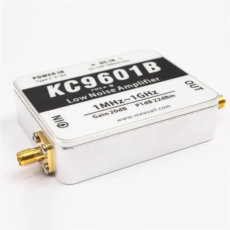 

-A01R KC9601B Высоколинейный модуль LNA 1-1000 МГц Малошумящий усилитель 21 дБ Источник питания с высоким коэффициентом усиления типа C