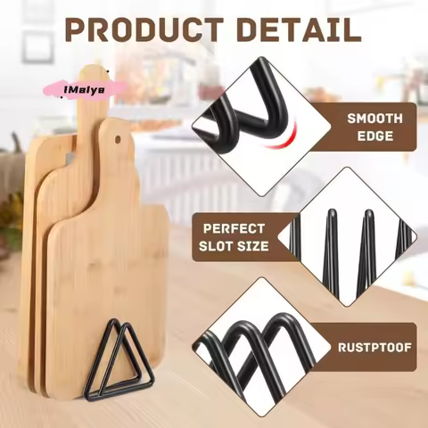 Iron Cutting Board Stand Kitchen Storage Rack - Organizer for Cutting Boards Easy Access Storage Solution for Your Kitchen