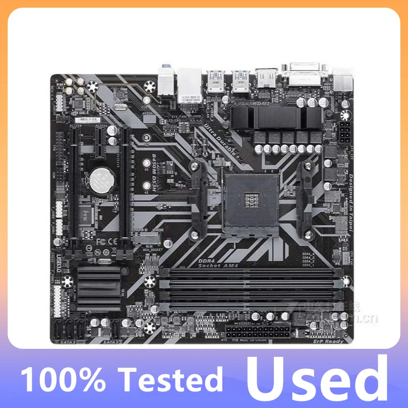 100% Original Testing Ga-b450m Ds3h Am4 Usb3.1 M.2 B450 Micro Atx Desktop Computer Board