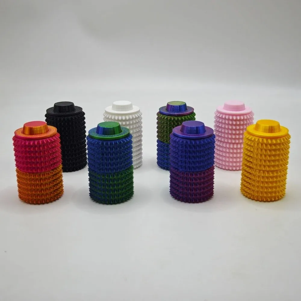 لعبة جريبي صغيرة جديدة قابلة للدوران لتخفيف التوتر بطباعة ثلاثية الأبعاد لعبة حسية فريدة من نوعها مع تدليك شائك لتخفيف الضغط بأطراف الأصابع