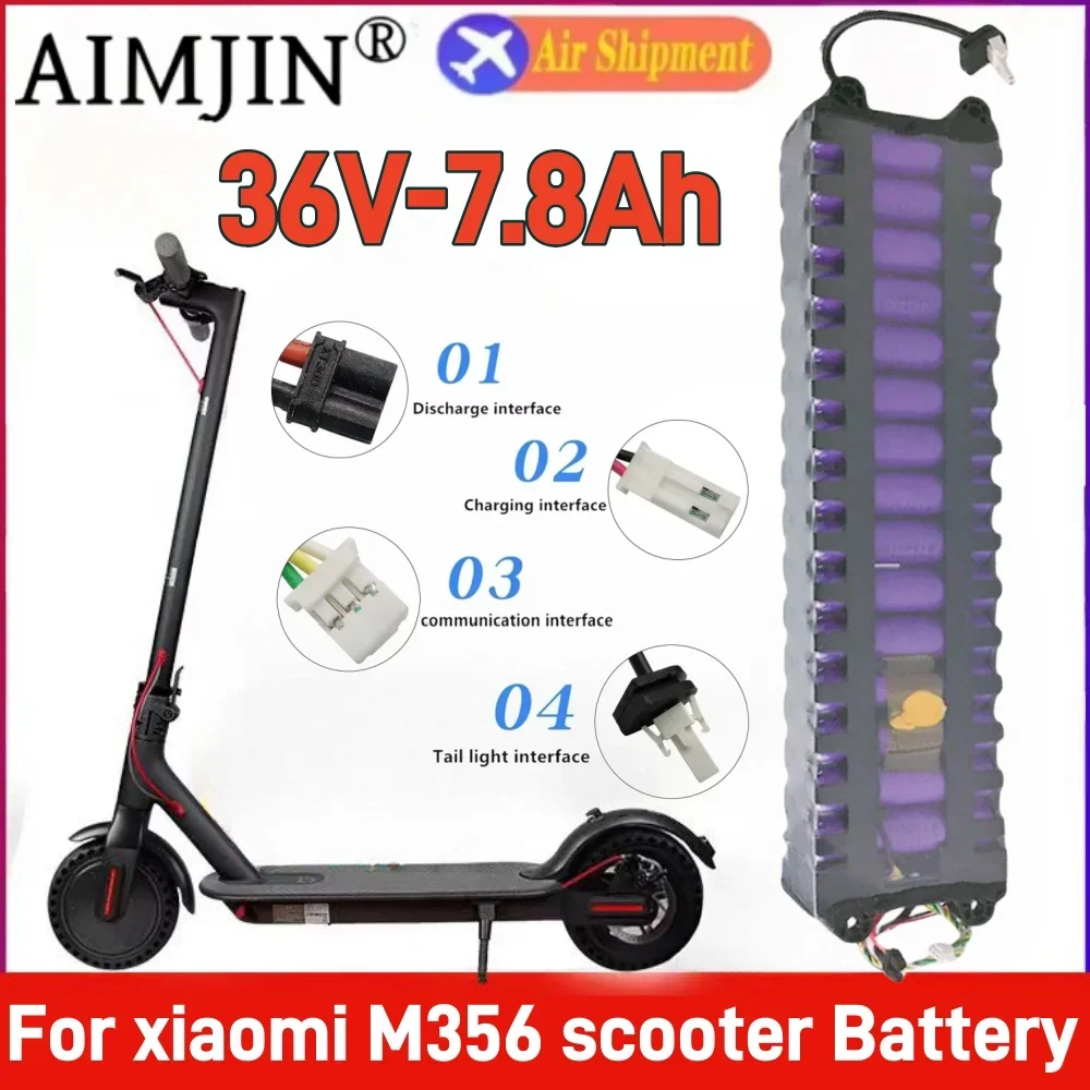 

Original 36V 7800mAh battery For Xiaomi M365 M356 Pro Special Scooter battery pack 36V Li-ion battery 7800mAh