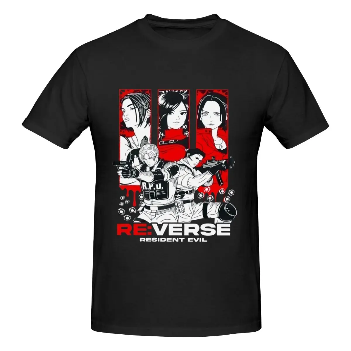 

Resident Evil Luxury T Shirts for Men Summer Print Shirt Cotton High Quality Clothing Streetwear S-6XL