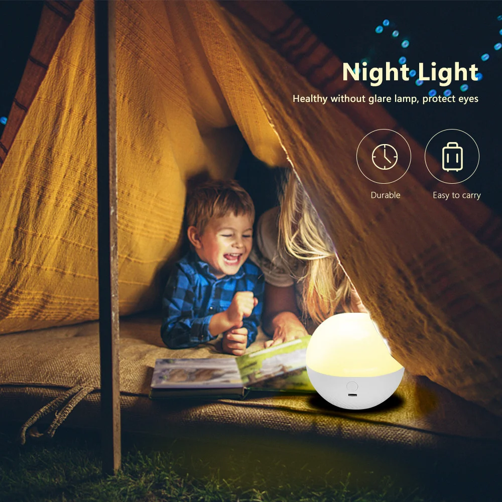 Remote Night Light Rechargeable USB Nightlight 16 Color Change Remote Bedside Bedroom Living Room Birthday Gift Touch Night Lamp