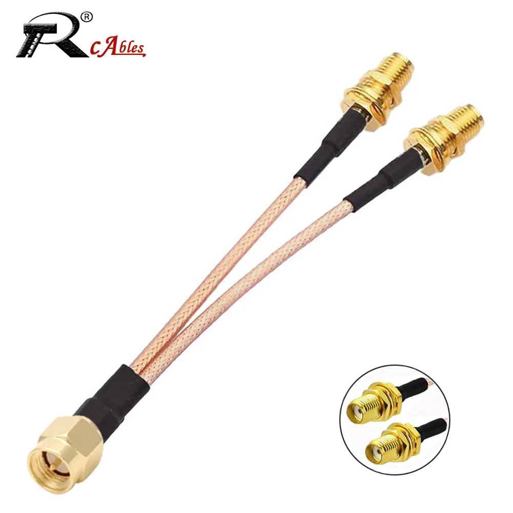 

SMA Male to 2xSMA Female Connector Antenna Extension RF Coaxial RG316 Cable Pigtail Splitter 1to2 Y Type HUAWEI ZTE 3/4/5G Modem