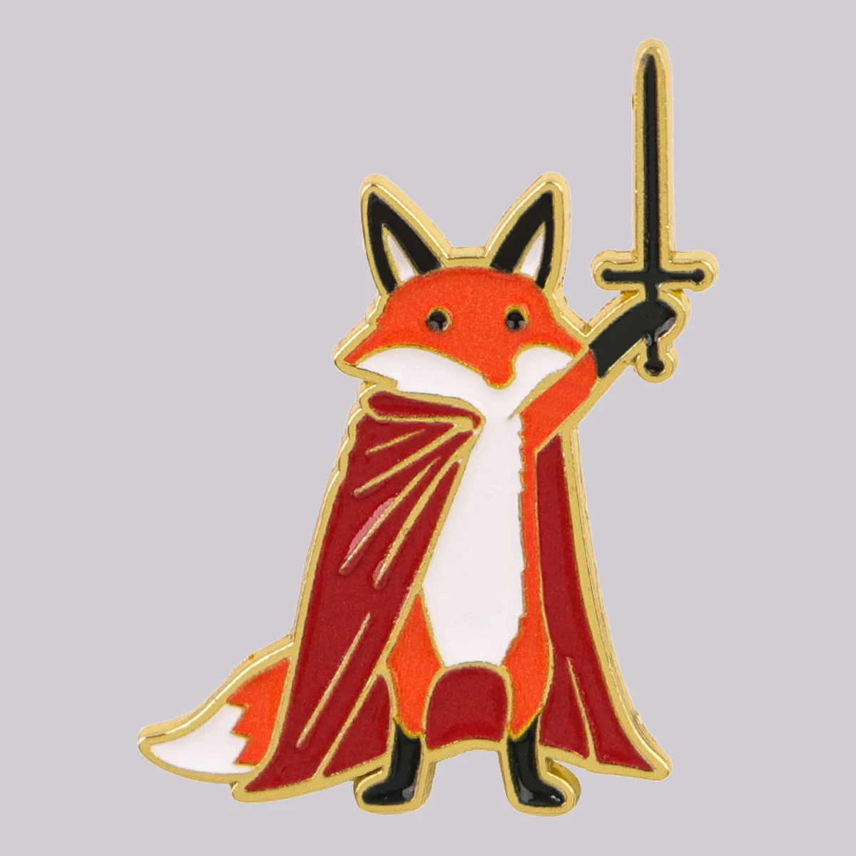 Niedliche Fuchs-Emaille-Anstecknadel Lustige Brosche Anstecker Abzeichen für Rucksack Kleidung Accessoires Tierschmuck Freunde Geschenke