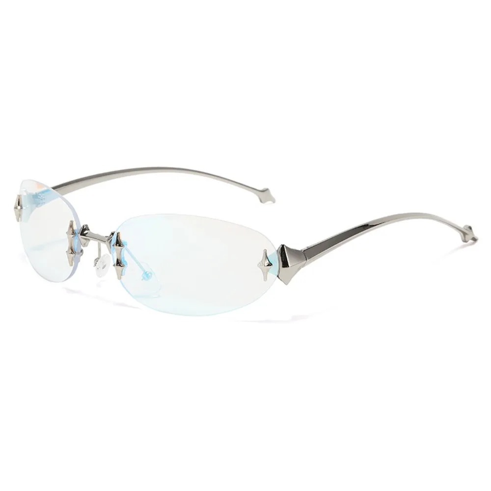 

Y2K Style Frameless Sunglasses UV Protection Vintage Decorative Sun Glasses Light Weight Trend Punk Eyeglasses Outdoor