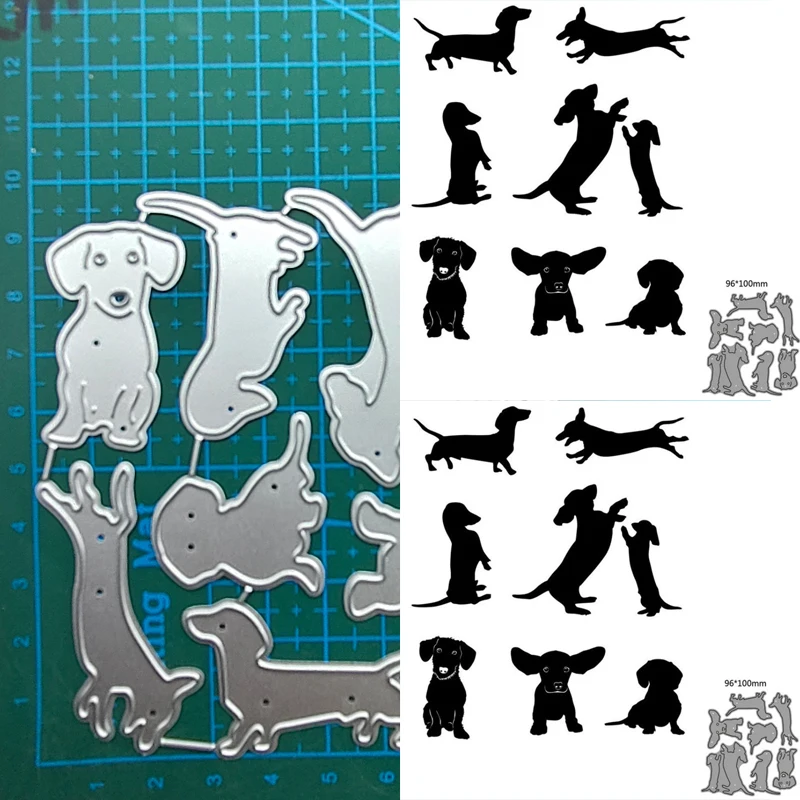 animal dog DIY Cards Scrapbooking Decor Embossing Dies Cut Stencils Folder Craft Delicate sand Metal Die Cutting Dies