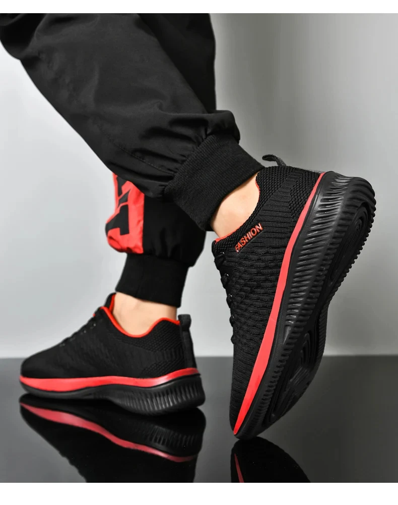 Männer Rennen Gehen Stricken Schuhe Mode Lässig Turnschuhe Atmungsaktive Sport Sportlich Gym Leichte Männer Turnschuhe Casual Schuhe – Detail 17