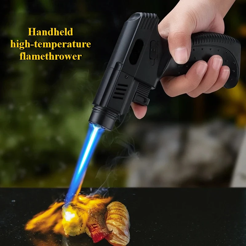 Outdoor Barbecue Windproof Inflatable Metal Lighter 1300 ° High Temperature Intense Fire Multi purpose Handheld Spray Gun