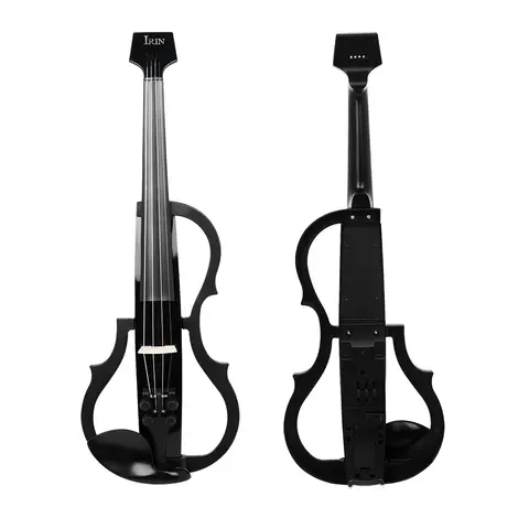 Violín eléctrico IRIN de fibra de carbono profesional 4/4 violín eléctrico con reposabrazos auriculares instrumento de cuerda para práctica