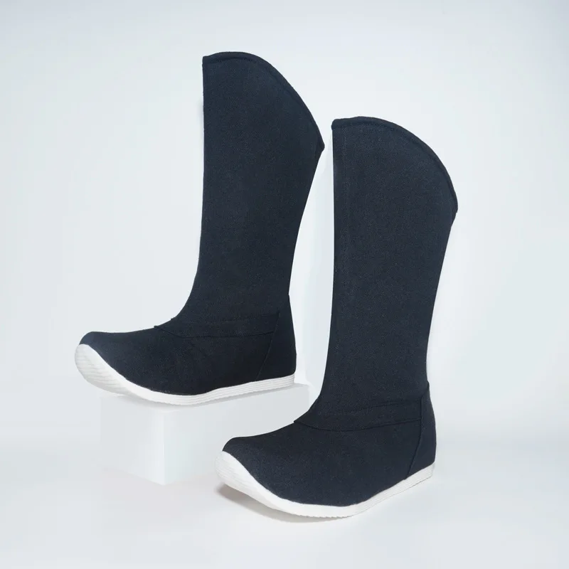 anime mod oz u shi LAN Wang en Wei W U lijn cosplay schoenen zwarte laarzen mannen Chinese traditionele Hanfu retro prop oude laarzen