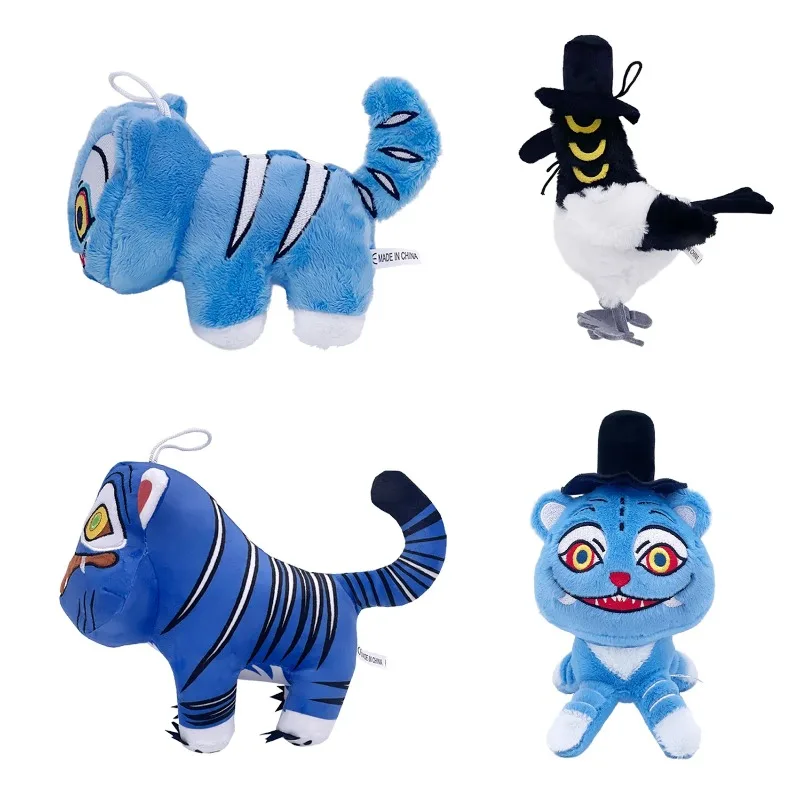 

New Anime Kpop Demons Hunters Plush Cute Purple Tiger Black Hat Magpie With 3 Eyes Monster Hunt Girl Group Doll For Fans Gifts