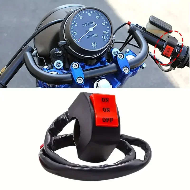 

1pc LED Spotlight Motorcycle Switch Far And Near Three Line Headlight Driving Light Switch Car Parts Motorcycle Handlebar Switch