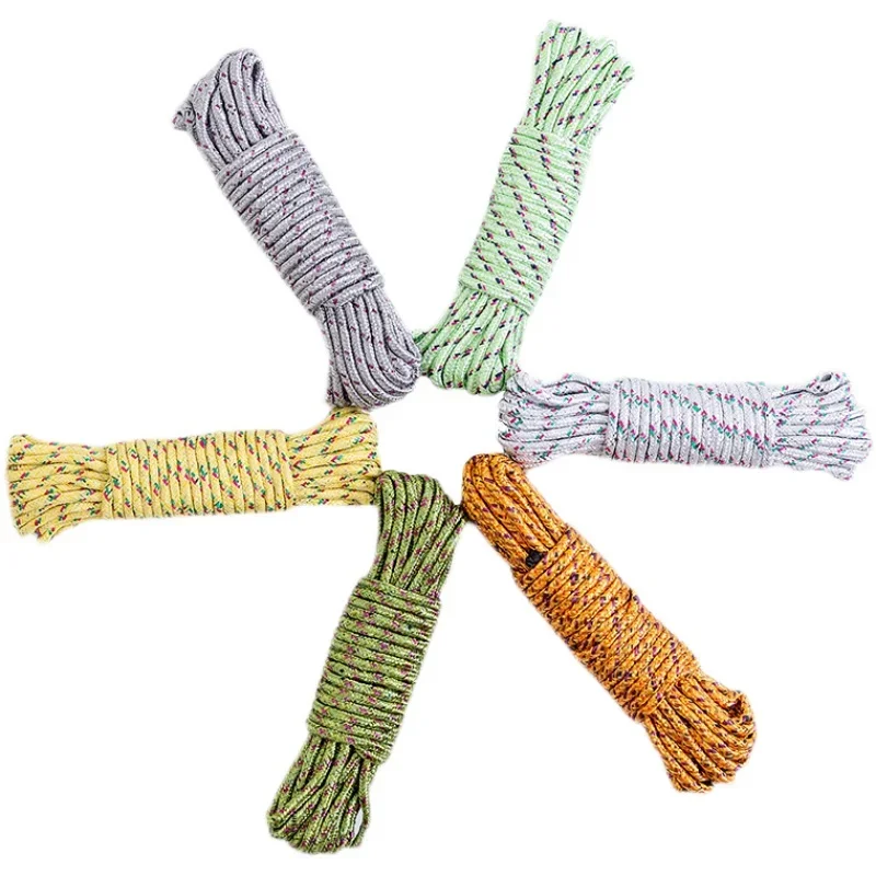 Colored 10m Outdoor Durable Wear-resistant Binding Rope Multipurpose Household Clothesline Durable Sturdy Goods Bundling Cord