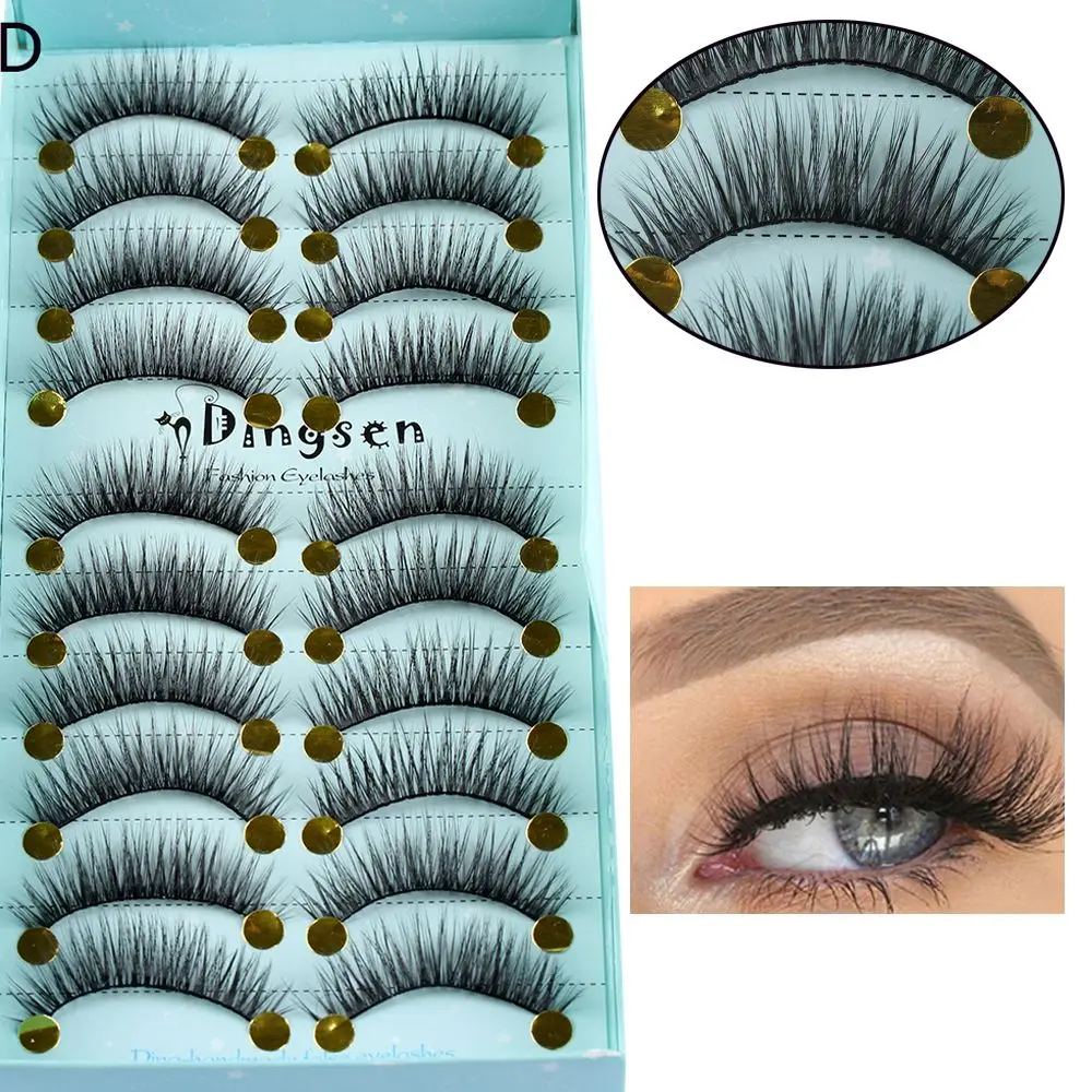 

Glam Wispy Crisscross Fluffy Pure Hanmdade False Eyelashes Thick Long 3D Faux Mink Hair Eyelashes Extension Tools