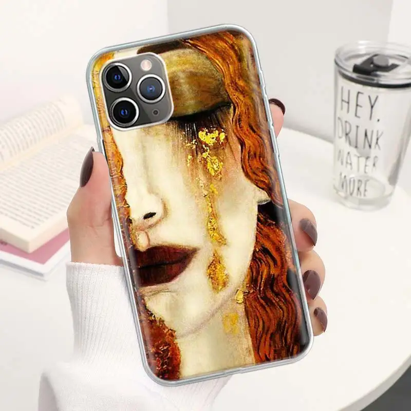 Kiss by Gustav Klimt Desig Coque Phone Case For iPhone 11 12 13 14 15 16 Pro Max 7 Plus 8 + X XR XS SE Apple Soft Fundas Cover 1