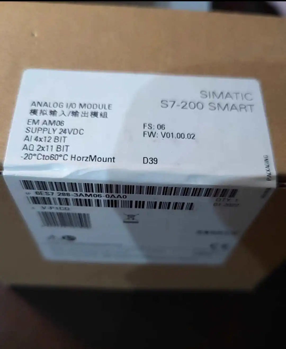 

Original brand new S7-200 6ES7288-3AM06-0AA0
