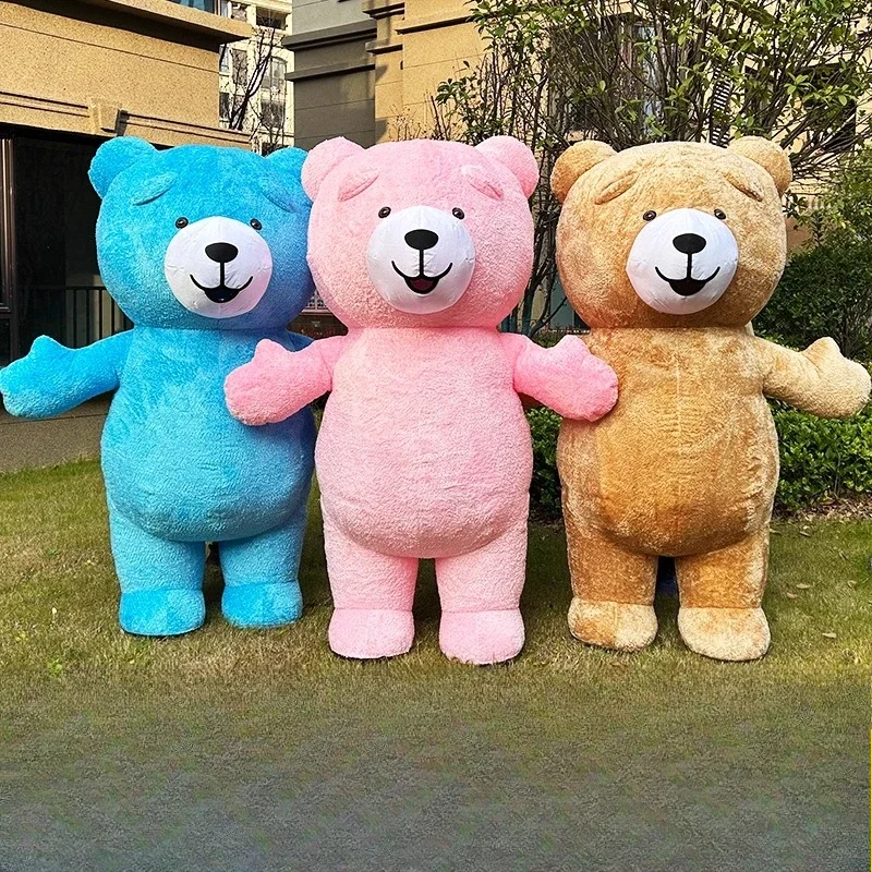 

Giant Plush Teddy Bear Inflatable Mascot Costume Birthday Party Carnival Cosplay Fancy Dress Cartoon Walking Doll Clothings