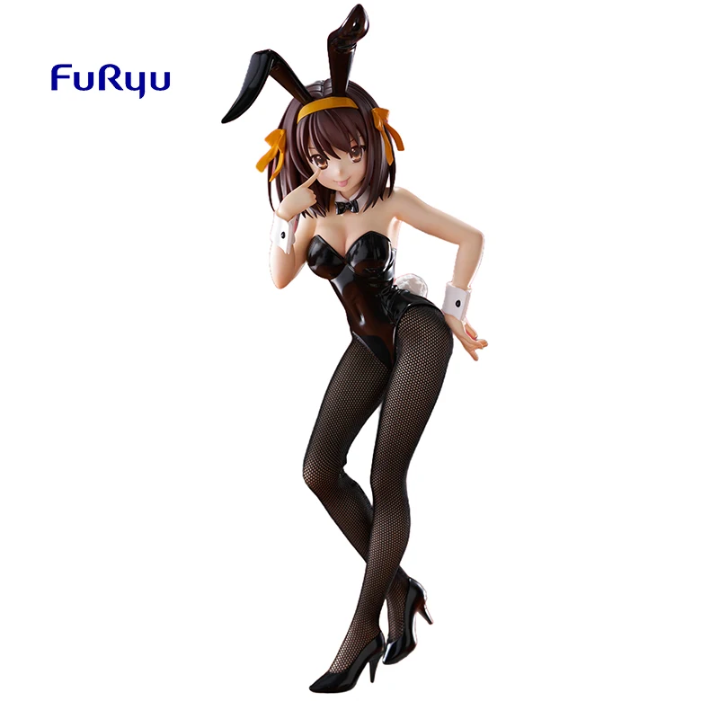 Original Anime Figure 26.5cm FuRyu Suzumiya Haruhi no Yuutsu Suzumiya Haruhi BiCute Bunnies Model Toy Figuras Anime Gifts