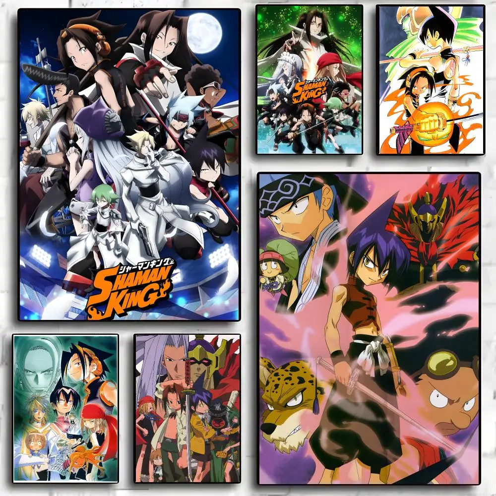 S-Shaman King Poster Waterproof Wall Art Sticker For Home Living Room Bedroom Bar Vintage Decor High Quality Print Gift