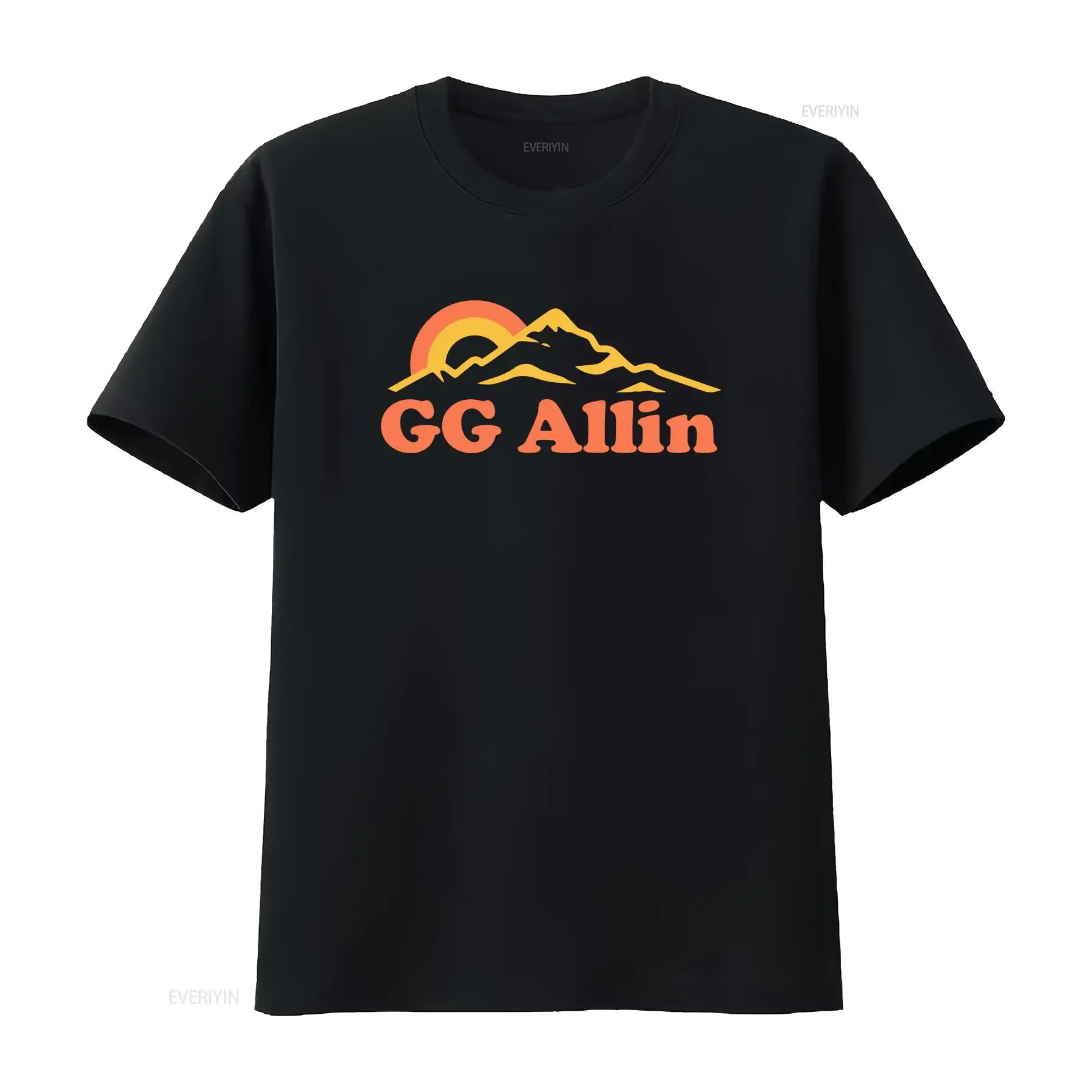 GG ALLIN Easy Listening Parody T Shirt Funny   vintage Washed Unisex Casual streetwear homme Versatile Stretched