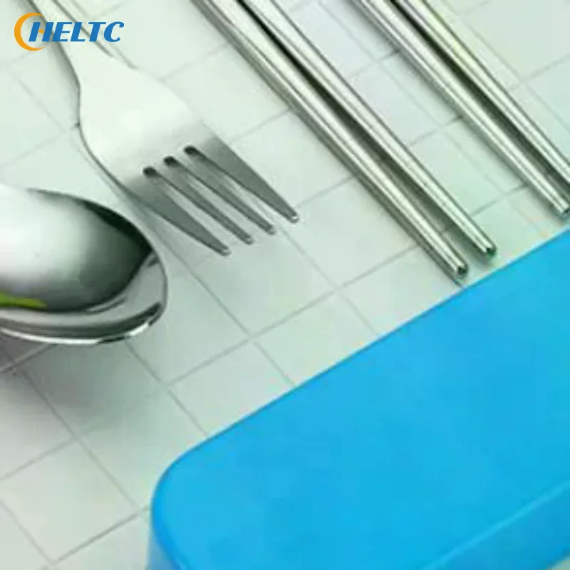 Portable Stainless Steel Cutlery Set With Case Reusable Fork Spoon Chopsticks For Travel And Camping Tableware Supplies