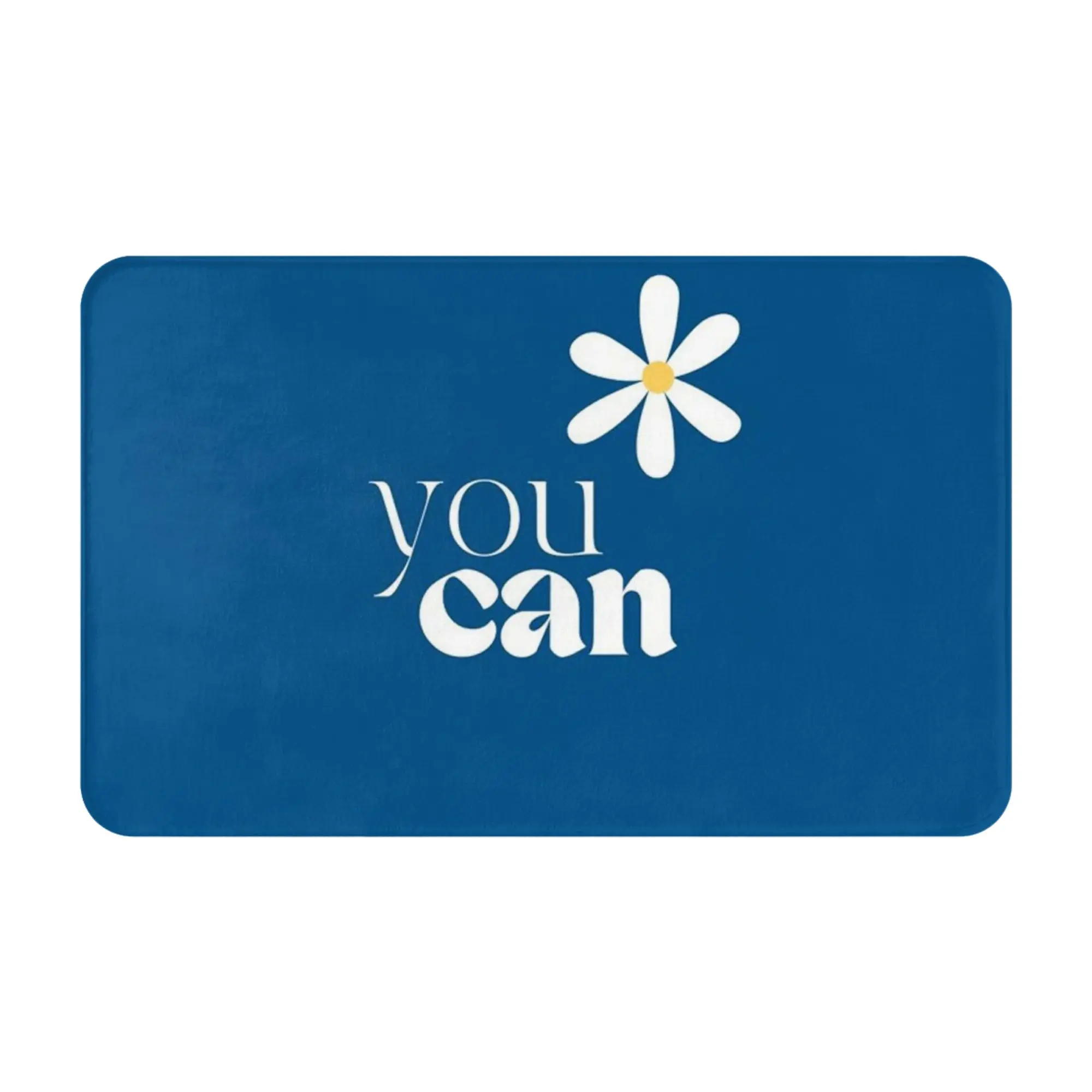 You Can Daisy Motivational Quote Non-slip Doormat Living Room Mat  Waterproof PatternHomeDecor